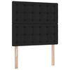 vidaXL Ottoman-Bett mit Matratze Schwarz 100x200 cm Kunstleder