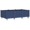 vidaXL Pflanzkasten mit Rollen Blaugrau 150x80x54 cm PP
