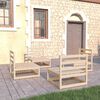 vidaXL 4-tlg. Garten-Lounge-Set Massivholz Kiefer