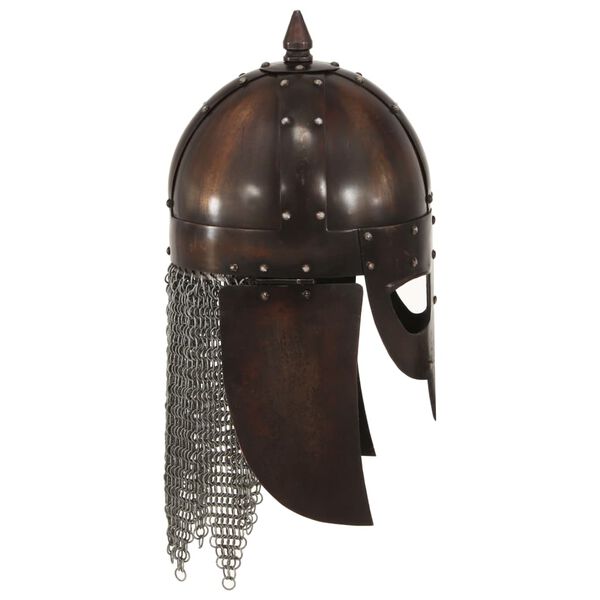 vidaXL Wikinger-Krieger-Helm Antik Replik f&uuml;r LARP Kupfern Stahl