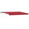 vidaXL Manueller Markisenrahmen mit LEDs Rot und Anthrazit 4 x 3 m