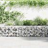 vidaXL Gabionenwand mit Abdeckung Verzinkter Stahl 300x30x50 cm