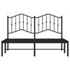vidaXL Bettgestell mit Kopfteil Metall Schwarz 140x190 cm