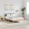 vidaXL Bettgestell Braun und hellgrau 120 x 200 cm Massivholz Kiefer