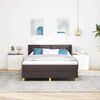 vidaXL Boxspringbett mit Matratze Dunkelbraun 200 x 160 cm Polyester