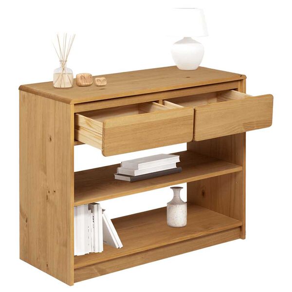 vidaXL Konsolentisch SAUDA Eiche-Optik 89,5x36,5x73 cm Kiefernholz
