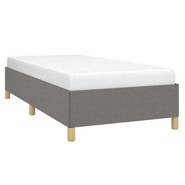 vidaXL Bettgestell ohne Matratze Dunkelgrau 90x190 cm Stoff