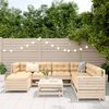 vidaXL 8-tlg. Garten-Sofagarnitur Massivholz Kiefer