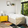 vidaXL Boxspringbett mit Matratze Creme 80x200 cm Stoff