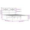 vidaXL Bettgestell mit Kopfteil Metall Schwarz 135x190 cm