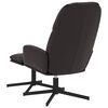 vidaXL Relaxsessel mit Hocker Schwarz Kunstleder