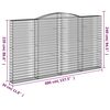 vidaXL Gabionen mit Hochbogen 10Stk. 400x30x220/240cm Verzinktes Eisen