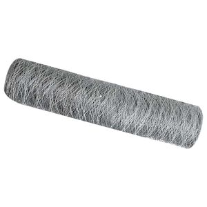 vidaXL Hexagonzaun Silber 0,6 x 50 m Verzinkter Stahl