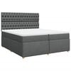 vidaXL Boxspringbett mit Matratze Dunkelgrau 200x200 cm Stoff