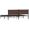 vidaXL Metallbett ohne Matratze Braun Eichen-Optik 193x203 cm