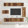 vidaXL TV-Schrankset Wandmontiert 8 pcs Altholz Holzwerkstoff