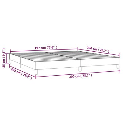 vidaXL Bettgestell Braun 200x200 cm Kunstleder