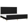 vidaXL Bettgestell ohne Matratze Schwarz 200x200 cm Stoff
