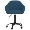 vidaXL Esszimmerst&uuml;hle 4 Stk. Drehbar Blau Samt