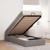 vidaXL Ottoman-Bett mit Matratze Taupe 90x190 cm Stoff