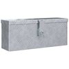 vidaXL Aluminiumkiste 48,5 x 14 x 20 cm Silbern