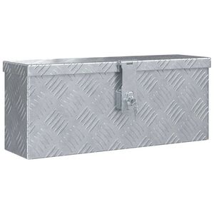 vidaXL Aluminiumkiste 48,5 x 14 x 20 cm Silbern
