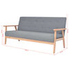 vidaXL 3-Sitzer-Sofa Stoff Hellgrau