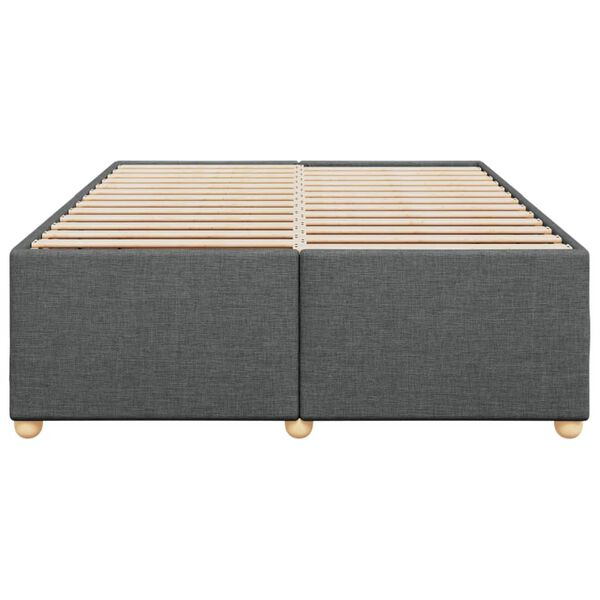 vidaXL Bettgestell ohne Matratze Dunkelgrau 160x200 cm Stoff