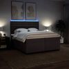 vidaXL Boxspringbett mit Matratze Dunkelbraun 200x200 cm Stoff