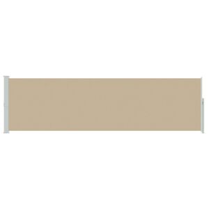 vidaXL Ausziehbares Seitenmarkise Beige 500 x 117 cm Polyester