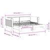 vidaXL Tagesbett Ausziehbar Dunkelgrau 90x190 cm Samt