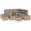 vidaXL Gartensofa-set 8 stk. 7-Sitzanzahl Beige und Hellgrau