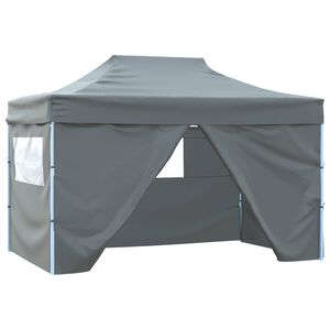 vidaXL Party-Zelt 280 x 410 x 315 cm Anthrazit Oxford-Stoff