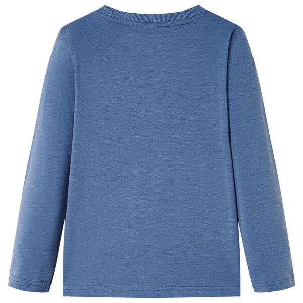 Kinder-Langarmshirt Blau Melange 104