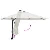 vidaXL Garten-Sonnenschirm Sand 248 x 248 x 148 cm Polyester und Stahl