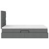 vidaXL Aufbewahrungsbett mit Matratze Dunkelgrau 120 x 190 cm Stoff