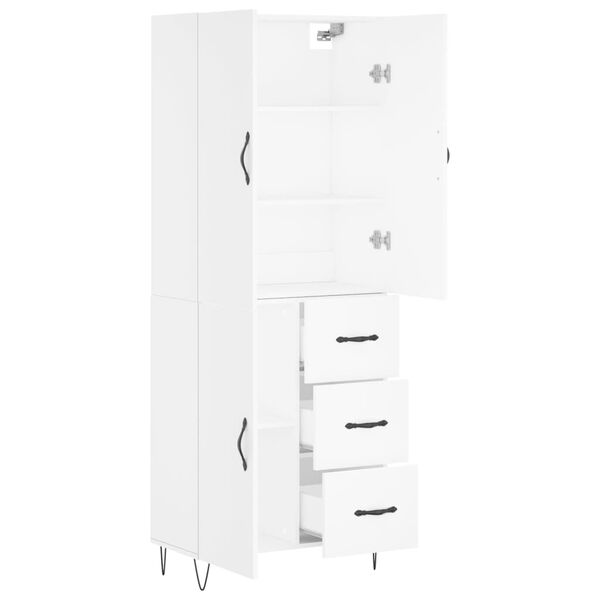 vidaXL Highboard Wei&szlig; 69,5x34x180 cm Holzwerkstoff