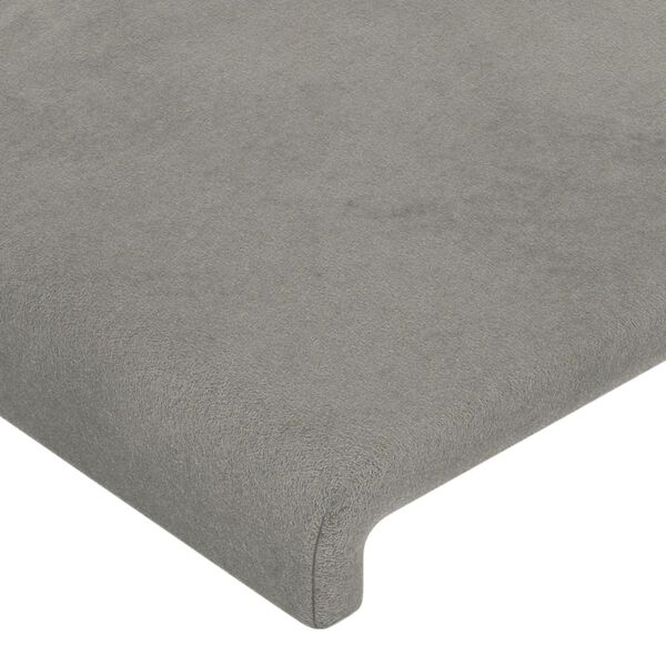 vidaXL Kopfteil Hellgrau 180x5x118/128 cm Samt