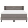 vidaXL Boxspringbett mit Matratze Taupe 140 x 190 cm Stoff