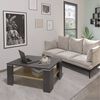 FMD Couchtisch mit Ablage Matera-Grau und Artisan-Eiche