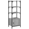 vidaXL B&uuml;cherregal 3 B&ouml;den Grau Sonoma 41x30x109,5 cm Holzwerkstoff