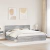 vidaXL Bettrahmen Graues Sonoma 200 x 200 cm Massives Kiefernholz