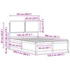 vidaXL Bettgestell mit gepolstertem Kopfteil Taupe 120 x 200 cm