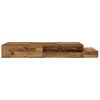 vidaXL Aufbewahrungsbettgestell Altholz 90 cm Holzwerkstoff