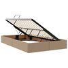 vidaXL Bett mit Stauraum und LED Cappuccino 120 x 190 cm Kunstleder