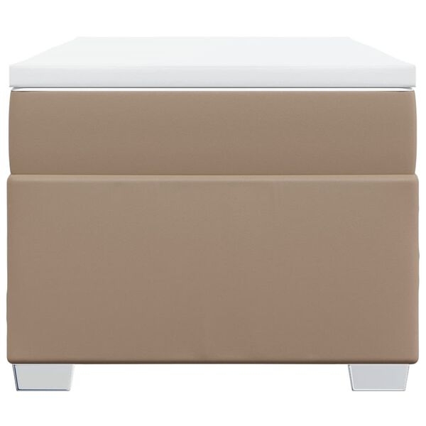 vidaXL Boxspringbett mit Matratze Cappuccino-Braun 80x200cm Kunstleder