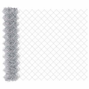 vidaXL Maschendrahtzaun 10 x 1,4 m Verzinkter Stahl Silber