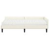 vidaXL Eckbettgestell mit Matratze Sonstiges 2 pcs Creme Samt