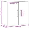 vidaXL Wandschrank Grau Sonoma 60x31x60 cm Holzwerkstoff