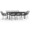vidaXL 9-tlg. Garten-Essgruppe Schwarz Poly Rattan
